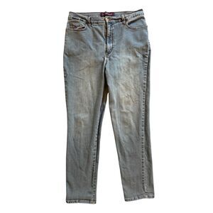 Gloria Vanderbilt | Amanda Jeans High Rise Straight Fit Light Wash Size 14 Long